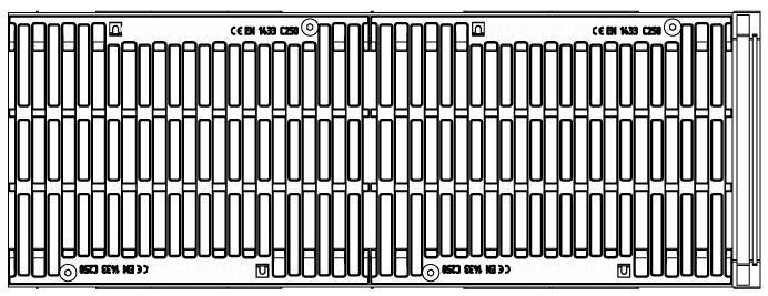 Вид сверху: лоток PolyMax Basic ЛВ-30.39.36-ПП с РВ щель ВЧ кл. С