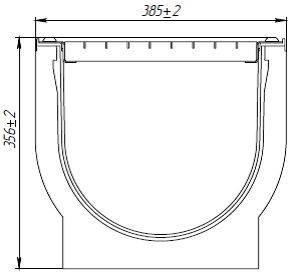 Вид спереди: Лоток PolyMax Basic ЛВ-30.39.38-ПП с РВ яч. ст. кл. А