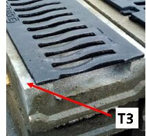 Разная ширина бетонного лотка и решетки