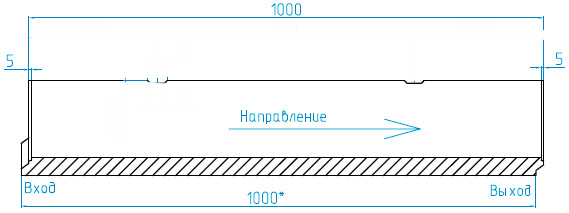 Схема бетонного лотка ЛВБ 100 H120