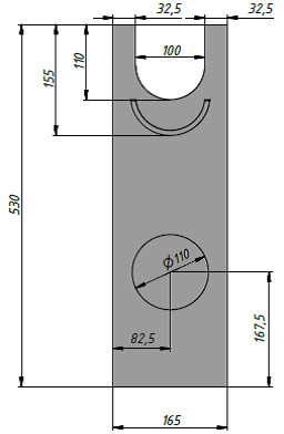 Схема 1: Пескоуловитель Standart DN100 H530