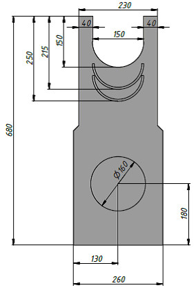 Схема 1: Пескоуловитель Standart DN150 H680