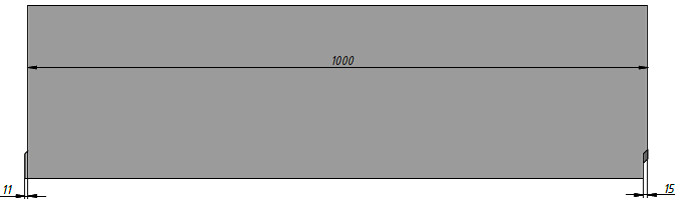 Схема, вид спереди бетонного лотка ЛВБ Standart DN200 H250