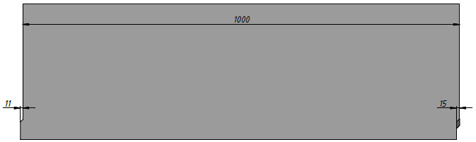 Схема, вид спереди бетонного лотка ЛВБ Standart DN200 H280