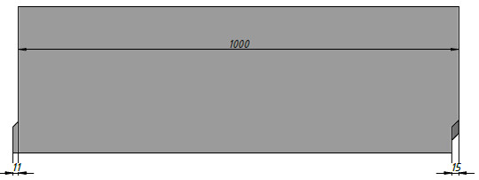 Схема, вид спереди бетонного лотка ЛВБ Standart DN300 H335