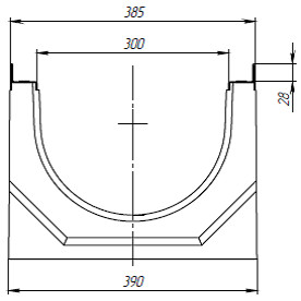 Чертеж: лоток BetoMax DN300 H310