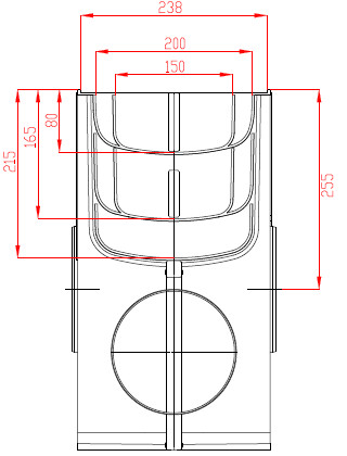 Чертеж пескоуловителя из пластика DN150-200