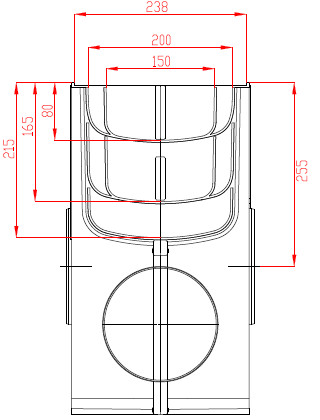 Чертеж пескоуловителя из пластика DN150-200