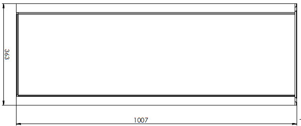 Чертеж лотка DN300 H100, вид сверху