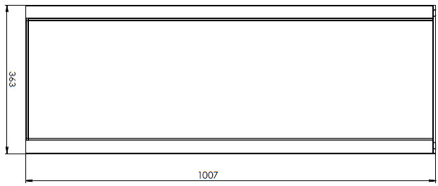 Чертеж лотка DN300 H175, вид сверху