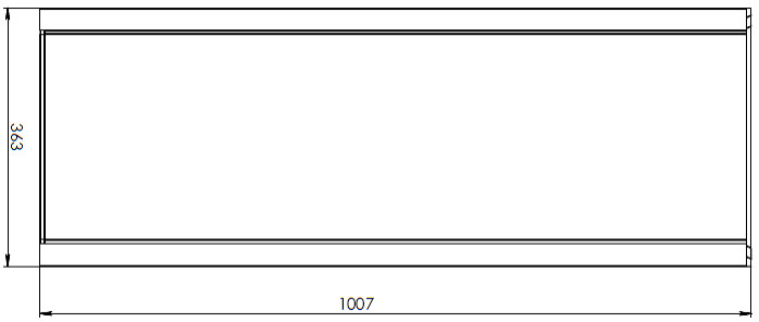 Чертеж лотка DN300 H200, вид сверху