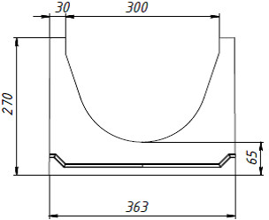 Чертеж лотка BGU СО-300 № 0