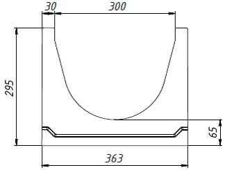 Чертеж лотка BGU СО-300 № 5-0