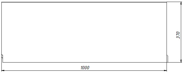 Чертеж лотка BGU СО-300 № 20-0, вид спереди