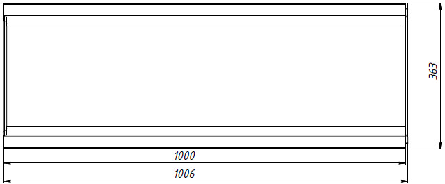 Чертеж лотка BGU СО-300 № 20-0, вид сверху