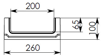 Чертеж лотка BGF СО-200