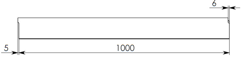 Чертеж лотка BGF СО-200, вид спереди