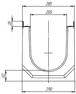 Чертеж: лоток BetoMax DN3200 H335