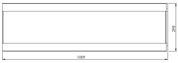 Чертеж бетонного лотка BGU DN200 № 40-0, вид сверху