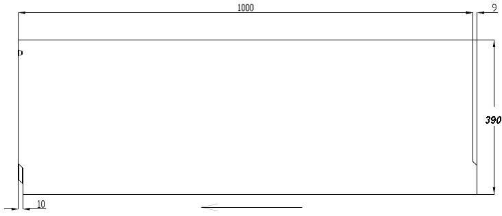 Чертеж бетонного лотка BGU СО-150 H390 № 30-0, вид спереди