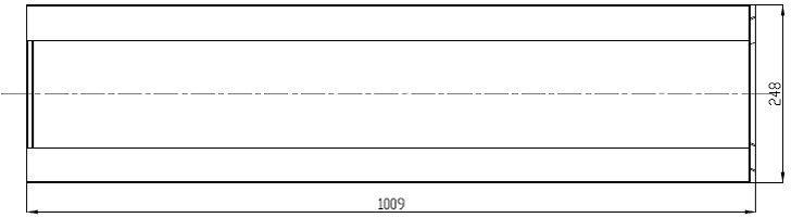 Чертеж бетонного лотка BGU DN150 H390 № 30-0, вид сверху