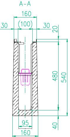 Чертеж пескоуловителя MAXI DN100 H540