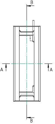 Чертеж пескоуловителя MAXI DN100 H540, вид сверху