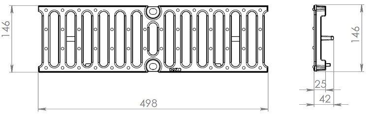 Схема РВЧЩ - RU22600 - 10 (C250) -50x14,7x2,5 - 1,8/12