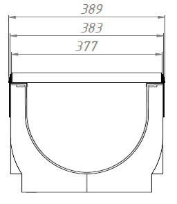 Чертежный вид Gidrolica Light DN300 H280