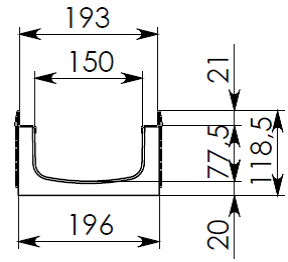 Чертеж лотка ЛВ-15.19,6.11,8 E600
