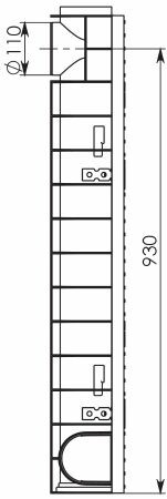 Чертеж 3: Комплект: Лоток водоотводный Super ЛВ -10.14,5.15,5 – пластиковый c решеткой чугунной кл. E (D)