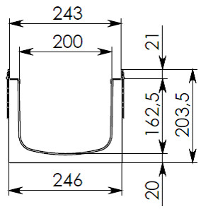 Чертеж лотка ЛВ-20.24,6.20 E600