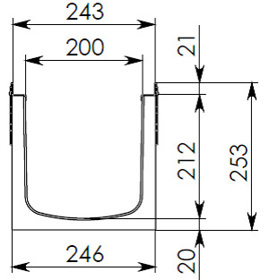 Чертеж лотка ЛВ-20.24,6.25 E600