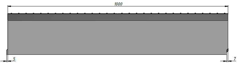 Бетонный водоотводный лоток SUPER DN100 H165 E600, вид спереди SUPER DN100 H165 E600, вид спереди