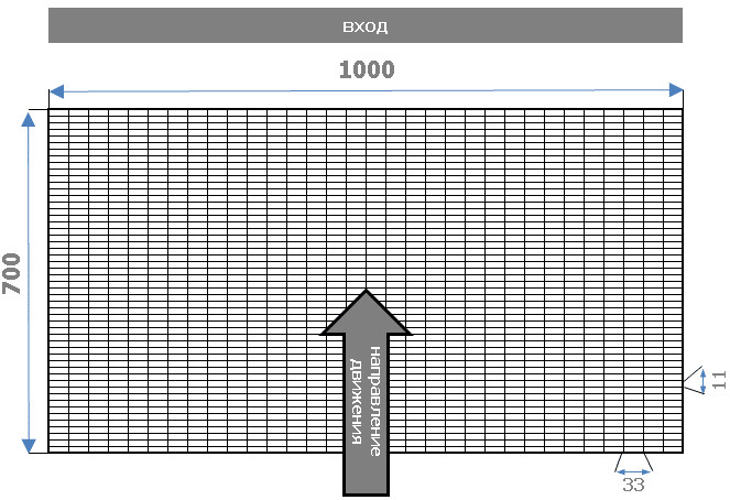 Вектор движения по решетке 700х1000