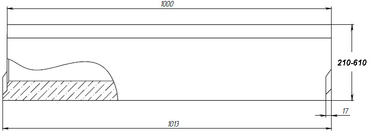 Чертеж лотка BetoMax DN200 метод каскада