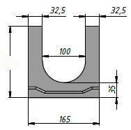 Бетонный лоток Standart DN100