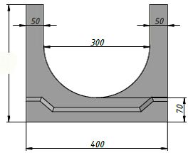 Бетонный лоток Standart DN300